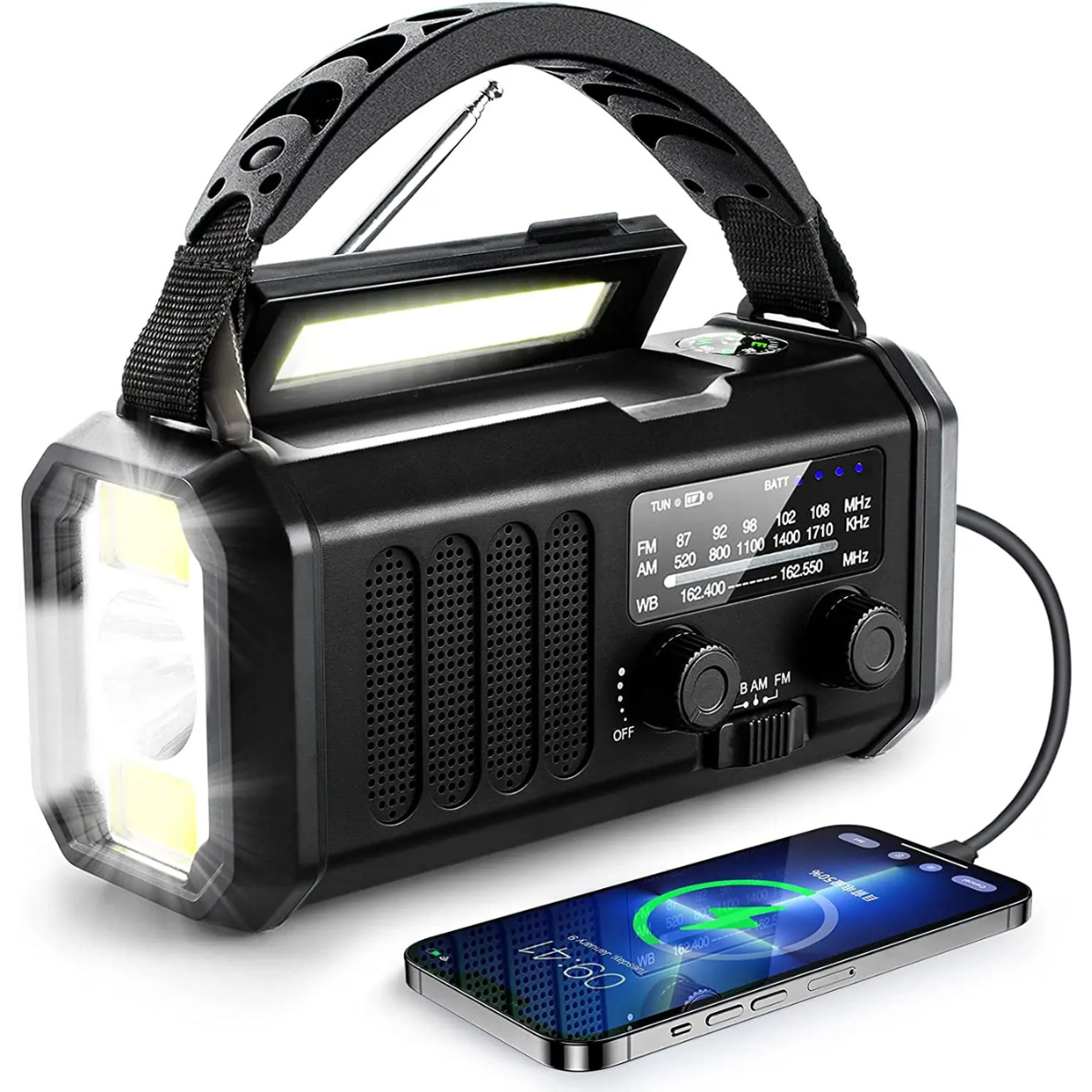 Noodradio - Extra krachtige uitvoering - Multifunctioneel - 10000mAh - Langdurige Powerbank