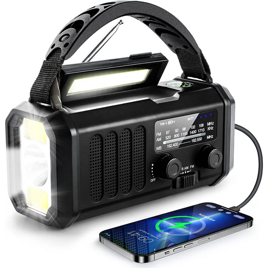 Noodradio - Extra krachtige uitvoering - Multifunctioneel  - 10000mAh - Langdurige Powerbank