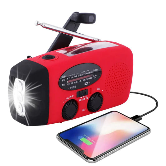 Multifunctionele Opwindbare Noodradio - ACTIE: Nu gratis reddingsdeken cadeau bij elke bestelling!